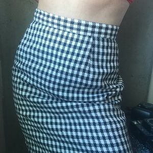Gingham midi skirt